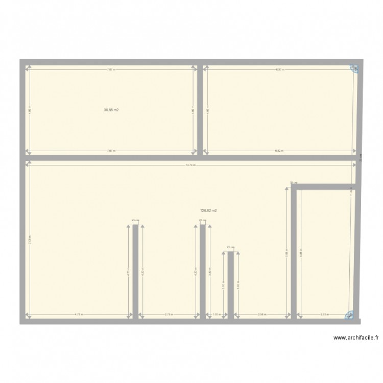 Kinsana 01. Plan de 2 pièces et 158 m2