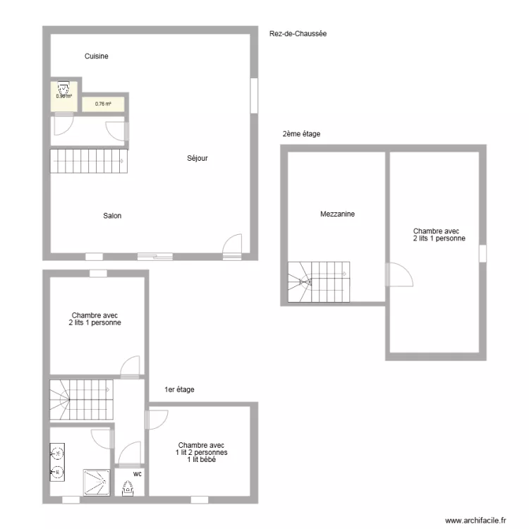 Plan g&icirc;te 1171. Plan de 