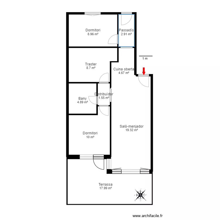 ED EL CLOS ESCALA C BLOC E 1 1 SOLDEU CANILLO. Plan de 