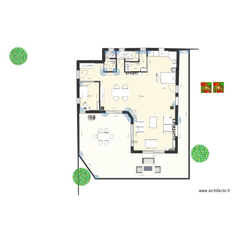 Smu bas 6. Plan de 15 pièces et 341 m2