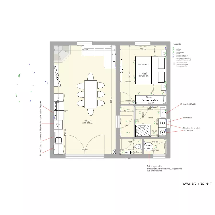 MAISON FARCASA elec camera. Plan de 