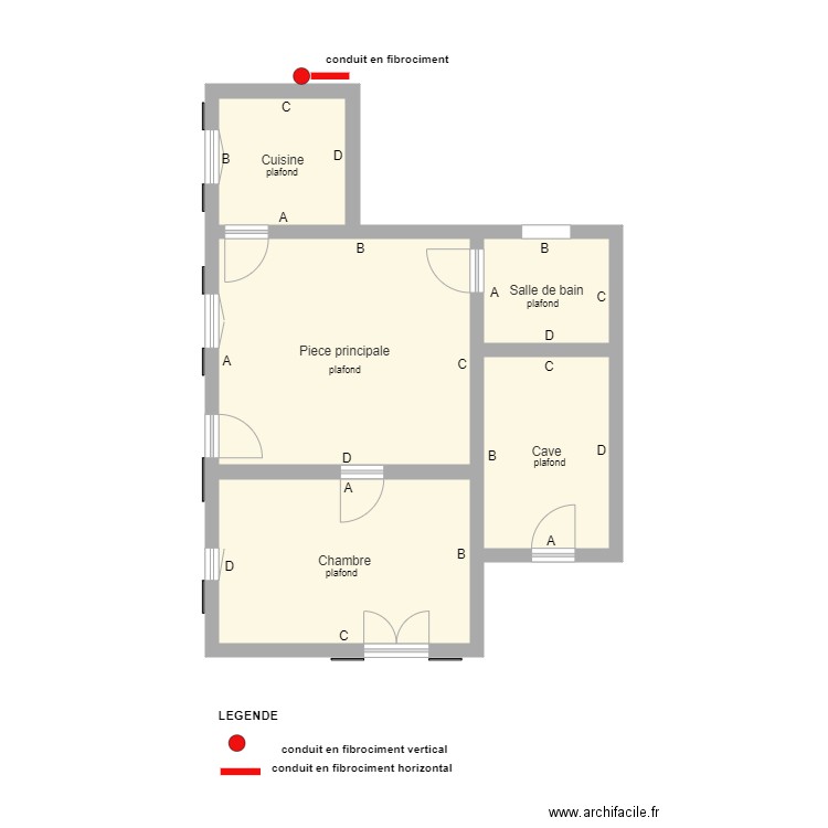 Maison T2 rdc. Plan de 0 pièce et 0 m2