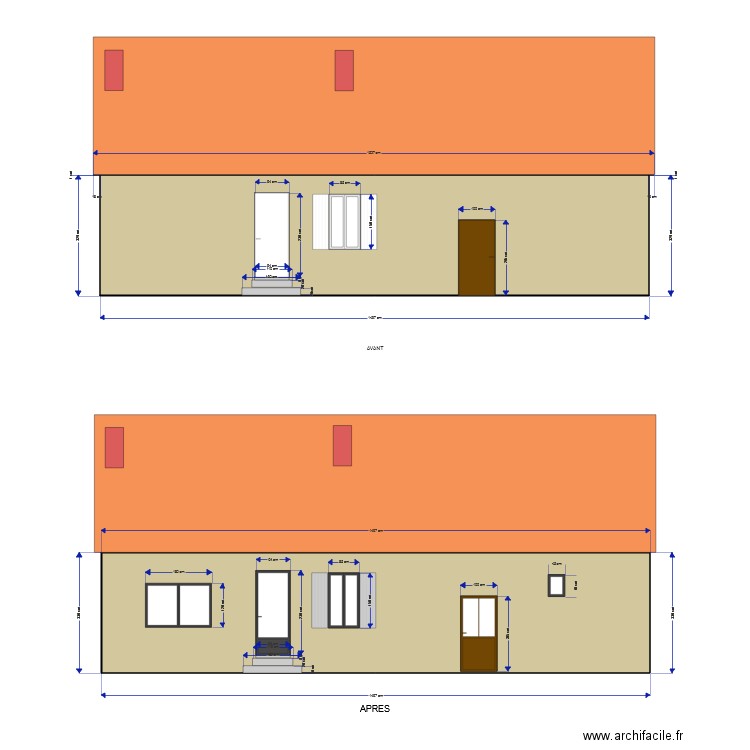 FACADE SUD 2. Plan de 0 pièce et 0 m2