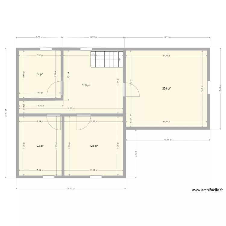 maison Mehdi haut. Plan de 