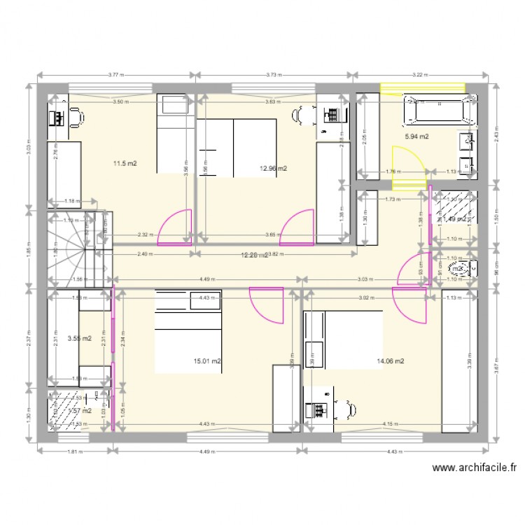 Etage rdj v1. Plan de 0 pièce et 0 m2