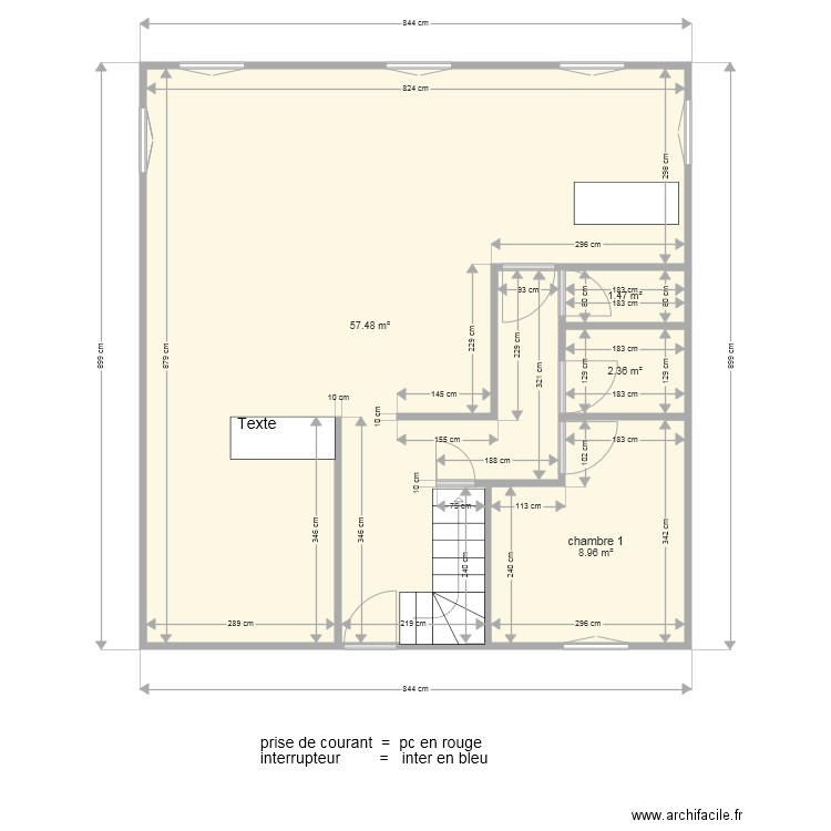 mde guillemot rdc. Plan de 0 pièce et 0 m2