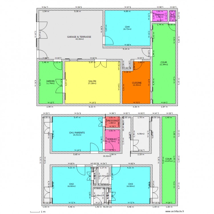 plan de maison f5