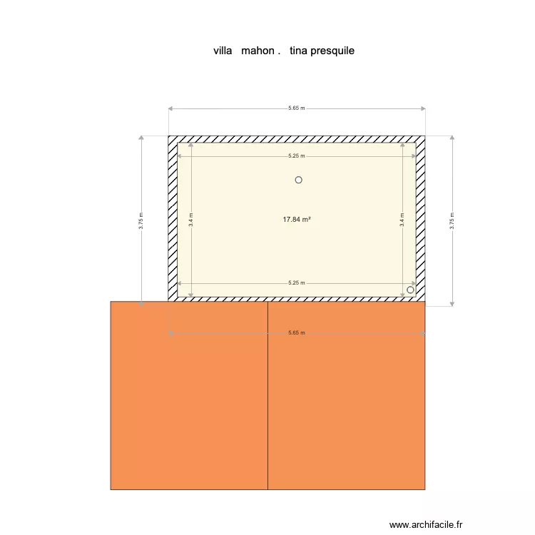 villa   mahon  refection. Plan de 