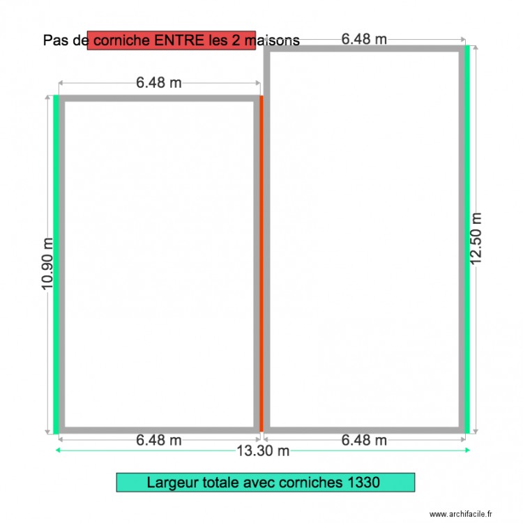 Plan pour toiture avec corniches 051015. Plan de 0 pièce et 0 m2