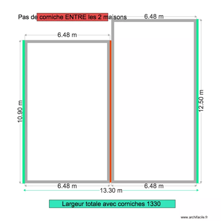Plan pour toiture avec corniches 051015. Plan de 