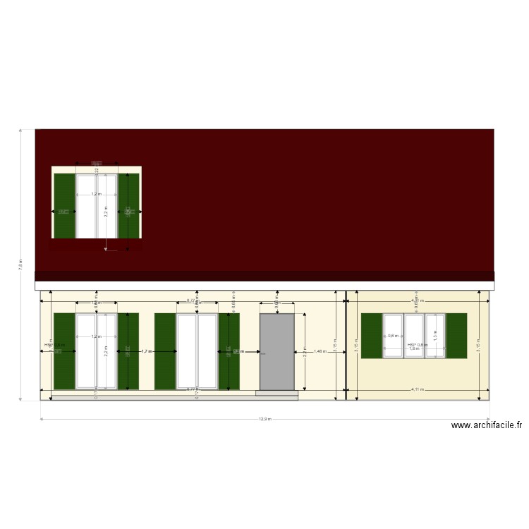 20210903 Facade avant sans volet roulant. Plan de 0 pièce et 0 m2