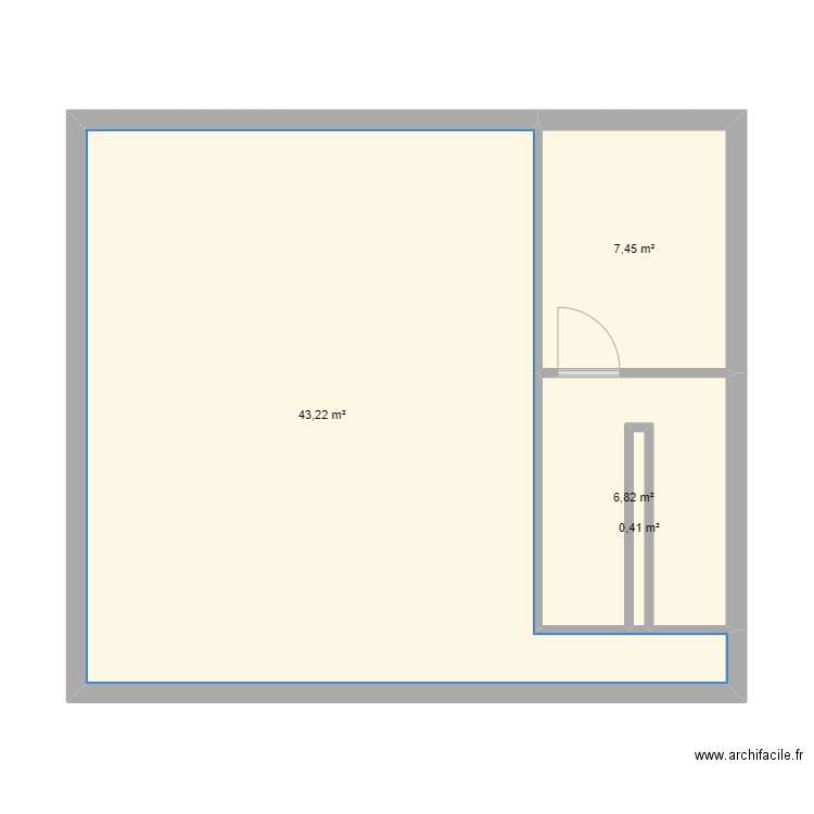 Maison 1. Plan de 4 pièces et 58 m2