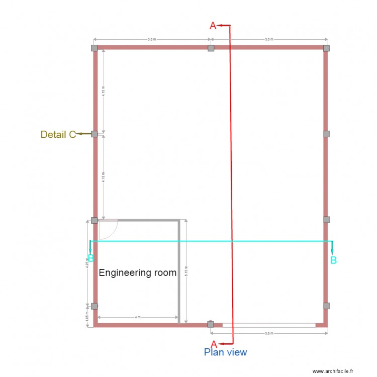 vue en plan abri transfo2. Plan de 0 pièce et 0 m2