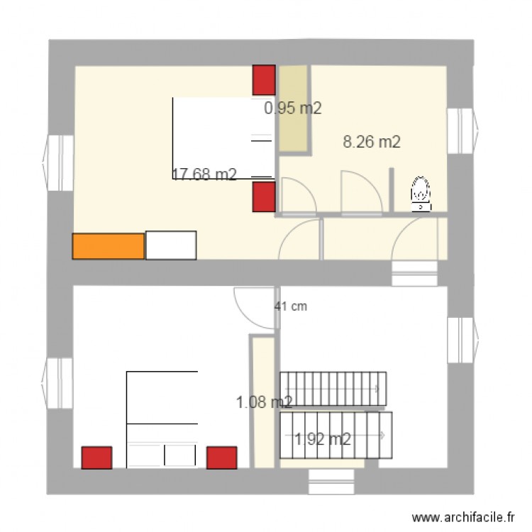 1 er étage v14 18 juin. Plan de 0 pièce et 0 m2