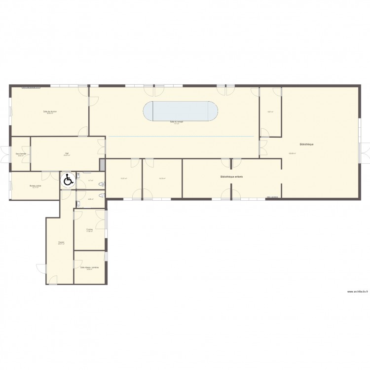 Projet salle de conseil. Plan de 0 pièce et 0 m2