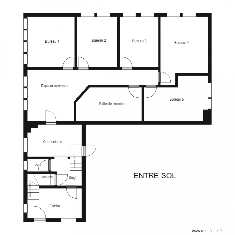 ENTRE SOL. Plan de 0 pièce et 0 m2