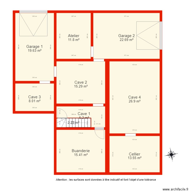 BI 2501 sous sol côté. Plan de 0 pièce et 0 m2