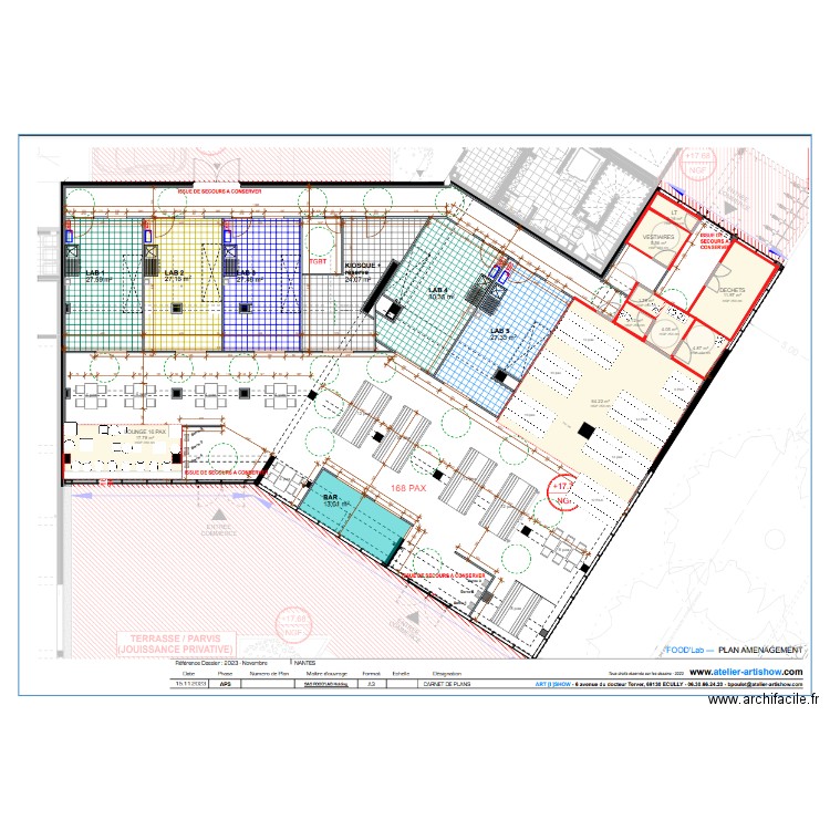 NANTES 5LAB. Plan de 11 pièces et 115 m2