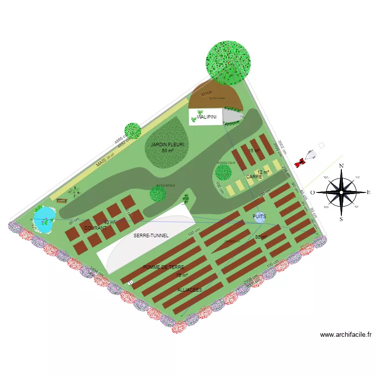 JARDIN STE GEMME. Plan de 
