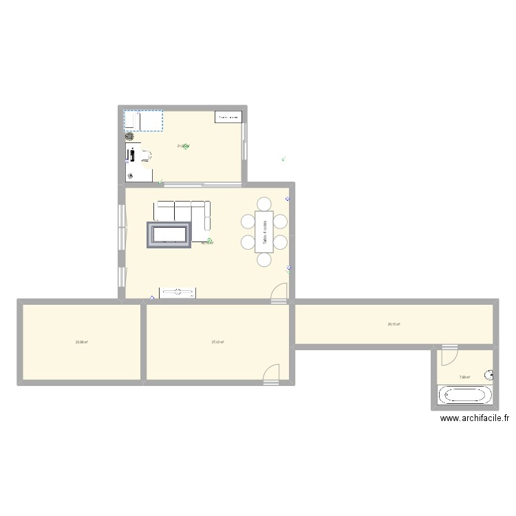 plan de maison. Plan de 6 pièces et 145 m2