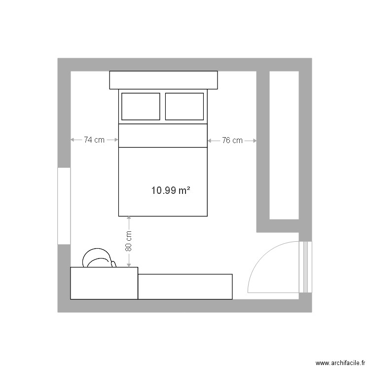 GROULT Chambre Lina. Plan de 0 pièce et 0 m2