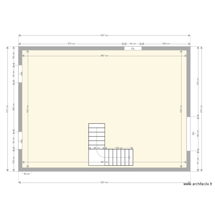 khalid ETAGE. Plan de 1 pièce et 56 m2