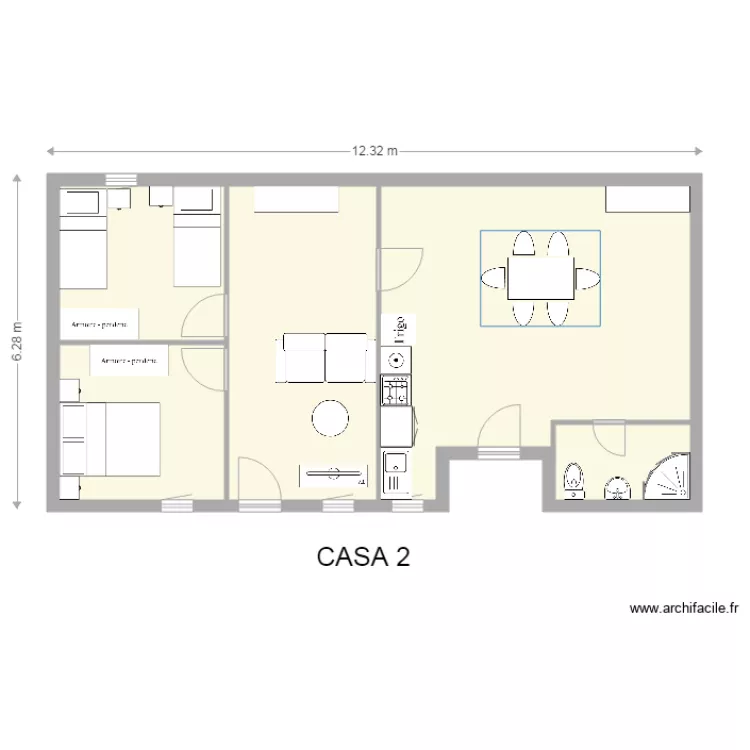casa 2. Plan de casa 2. Plan de