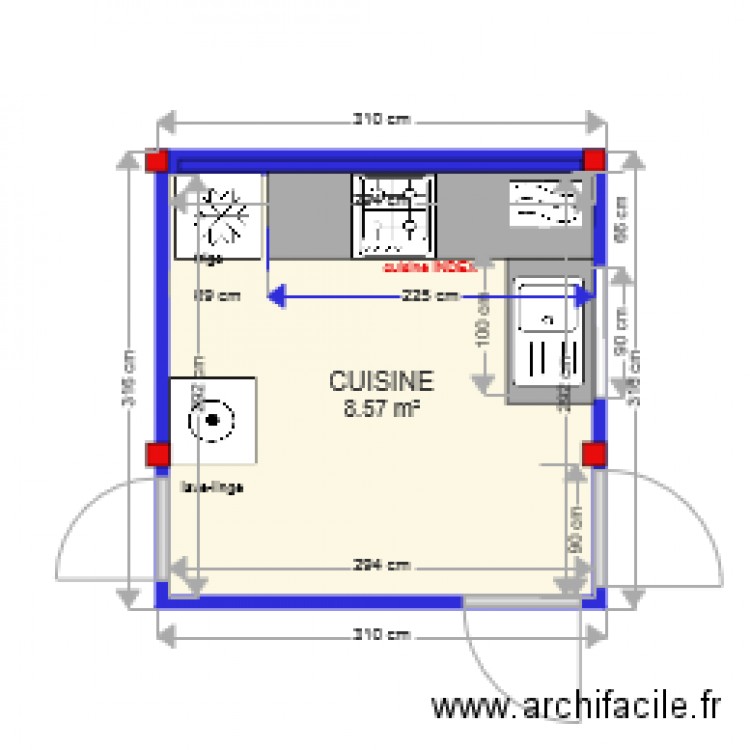 CUISINE. Plan de 0 pièce et 0 m2