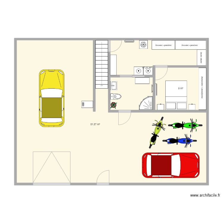 garage 2. Plan de 0 pièce et 0 m2