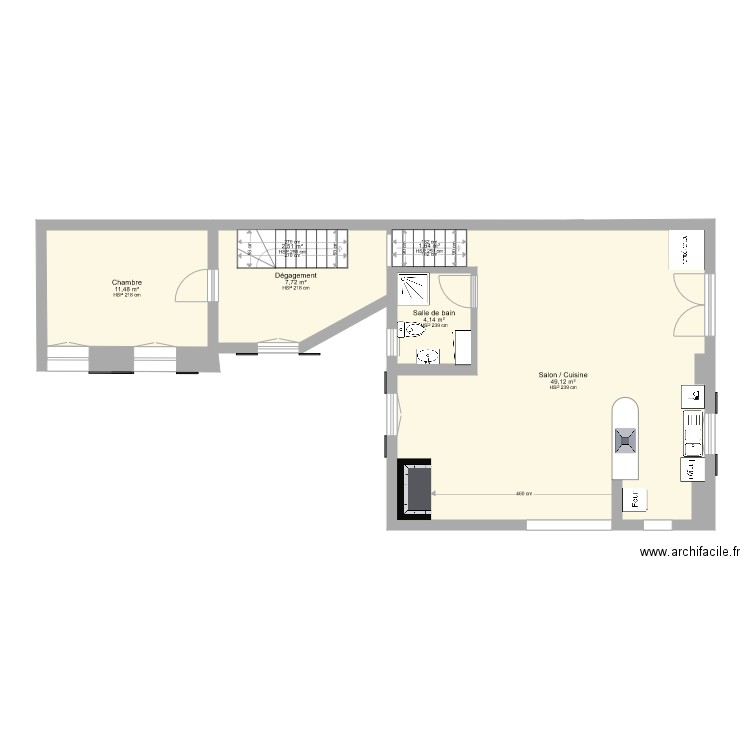 30 bis 1er étage. Plan de 0 pièce et 0 m2