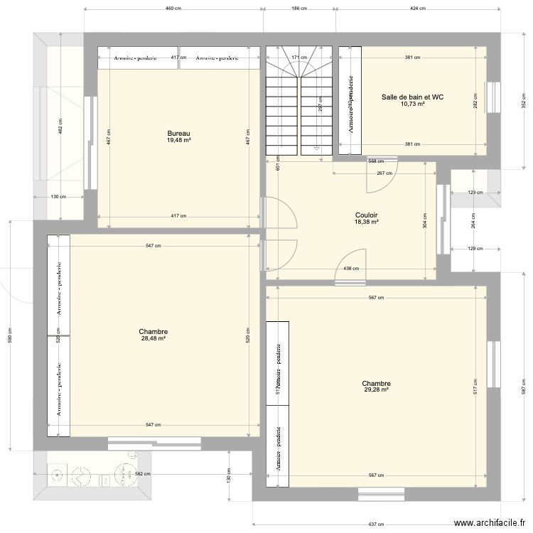 PLAN KOSSHY 5. Plan de 10 pièces et 209 m2