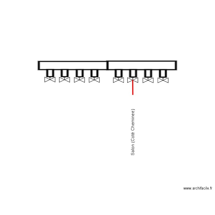 Chauffage Distributeur Escalier. Plan de 0 pièce et 0 m2