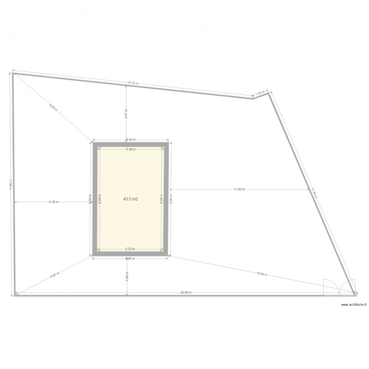 terrain. Plan de 0 pièce et 0 m2