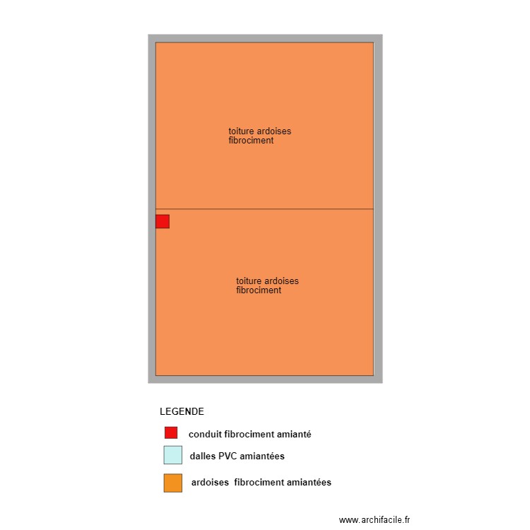 coulaines toiture. Plan de 1 pièce et 50 m2