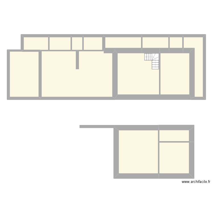 neel. Plan de 14 pièces et 182 m2