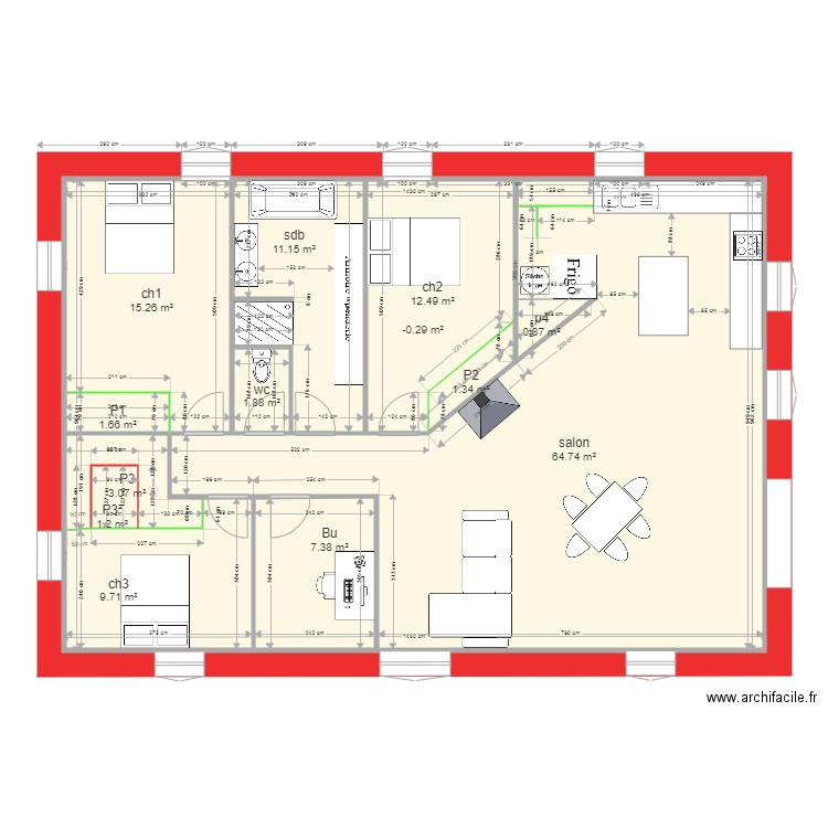 GAUF Plan meublé2. Plan de 0 pièce et 0 m2