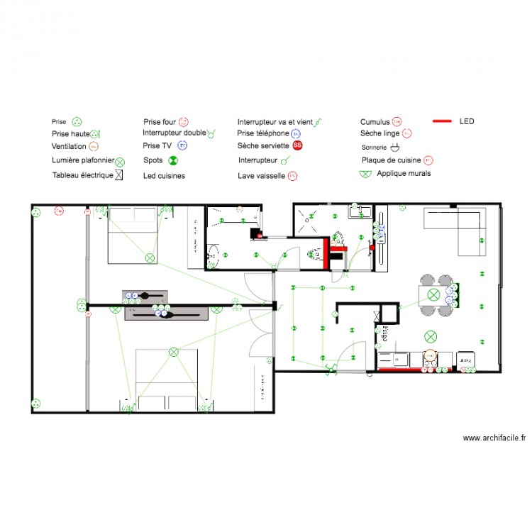 Plan Cannes projet Murs 1. Plan de 0 pièce et 0 m2