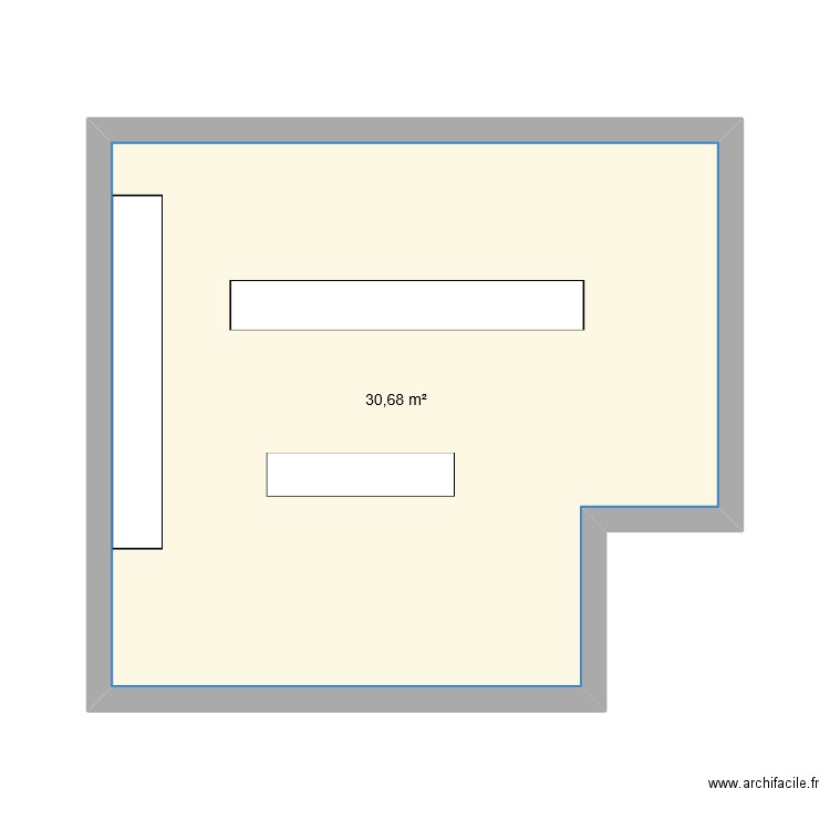 Local EPI. Plan de 1 pièce et 31 m2