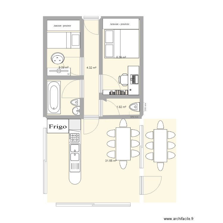 Appartament Zeno. Plan de 0 pièce et 0 m2