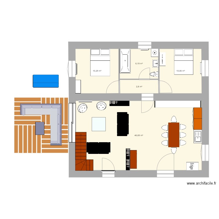 Besse réel. Plan de 0 pièce et 0 m2