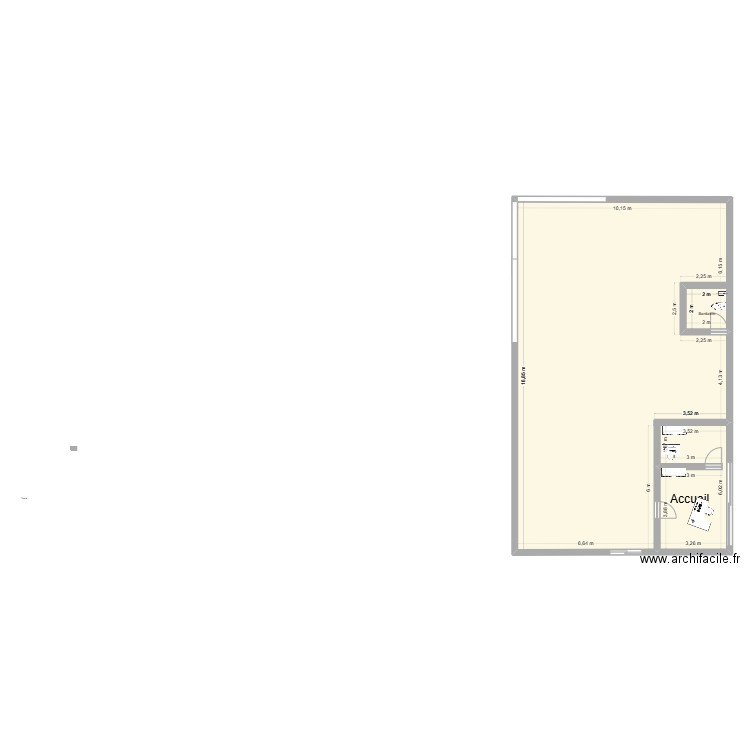 Grasse. Plan de 1 pièce et 166 m2