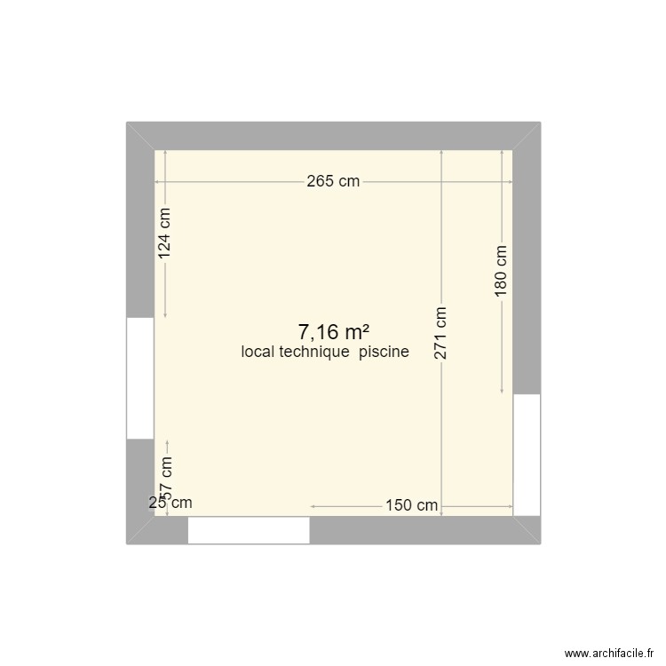 local technique piscine marie. Plan de 0 pièce et 0 m2
