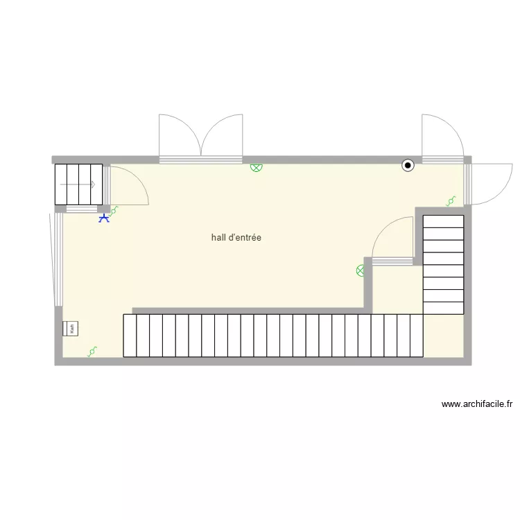 hall entr&eacute;e. Plan de 