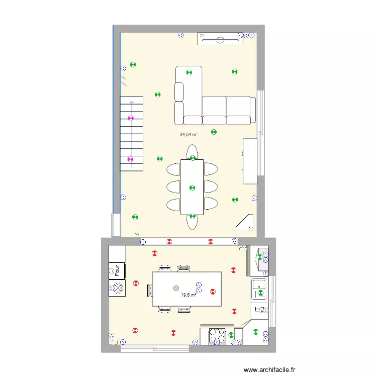 cuisine rdc. Plan de 