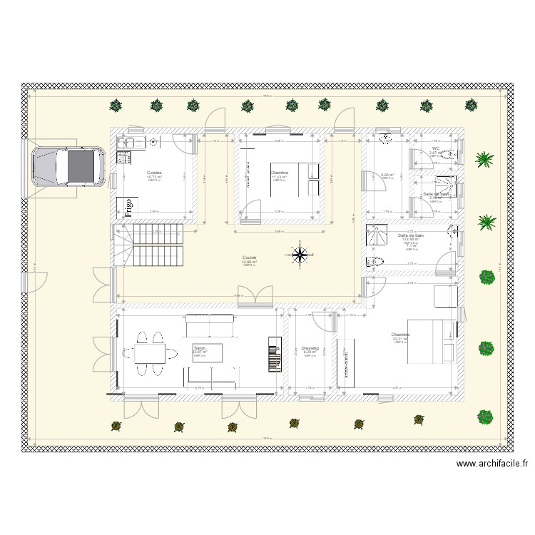 R D C. Plan de 0 pièce et 0 m2