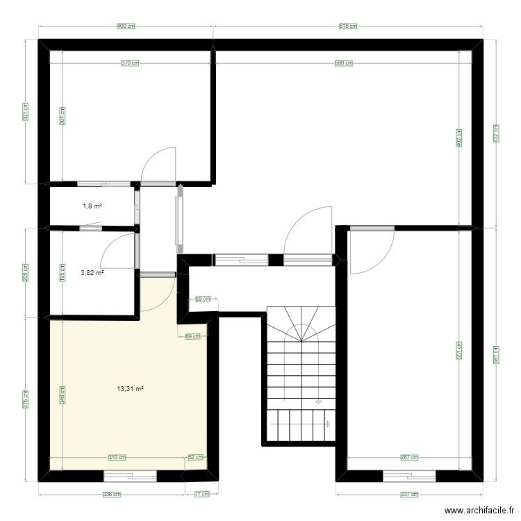 badra 1978. Plan de 3 pièces et 19 m2