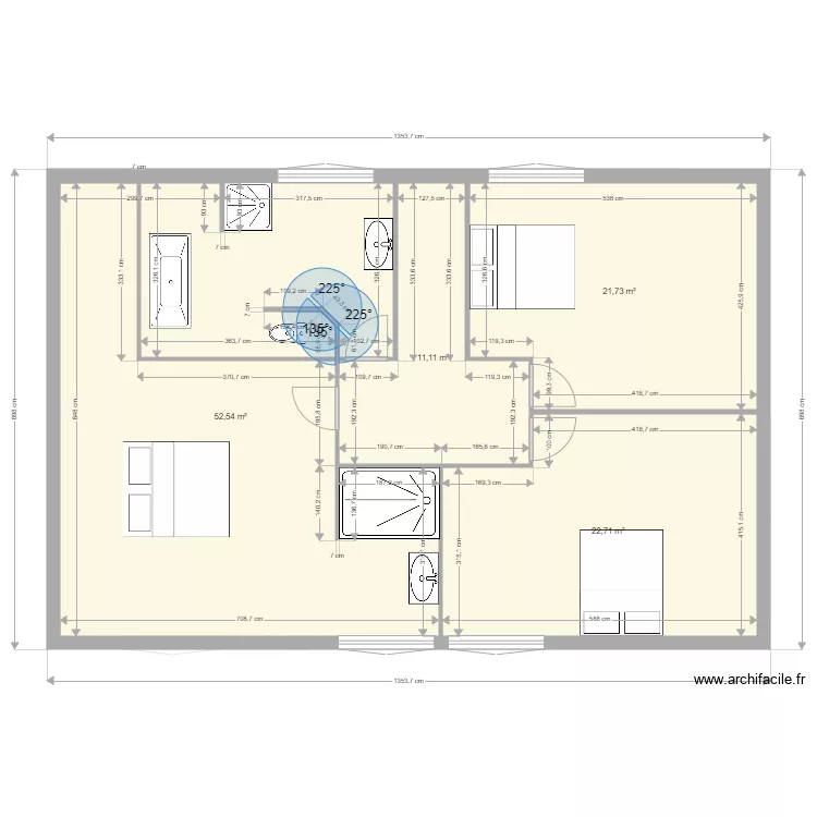 CHARLY. Plan de 16  et 315 m²