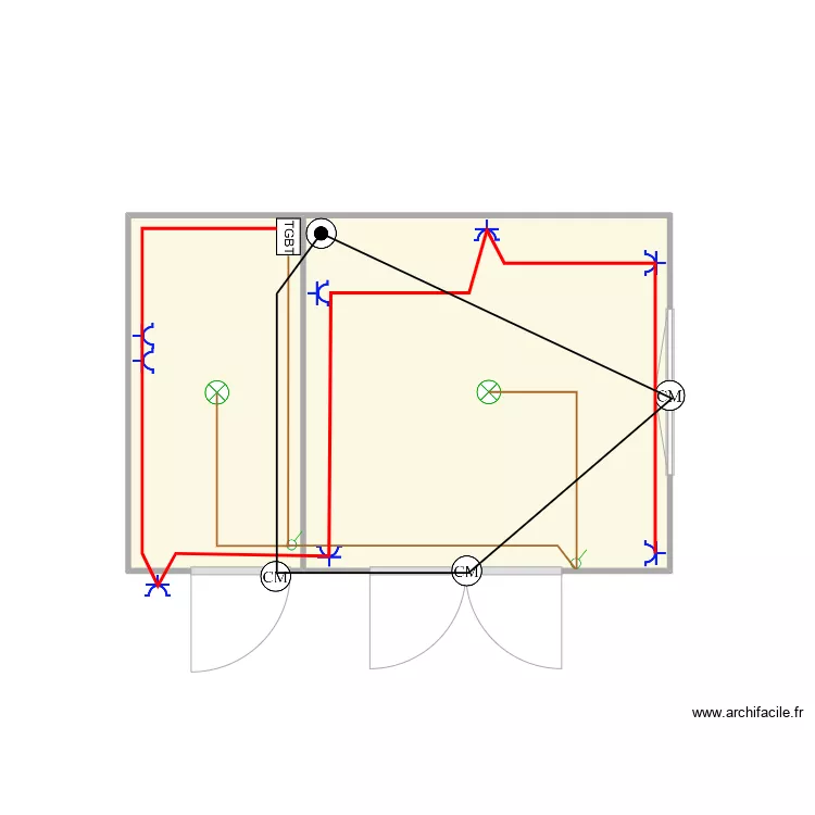 BARAQUE JARDIN. Plan de 