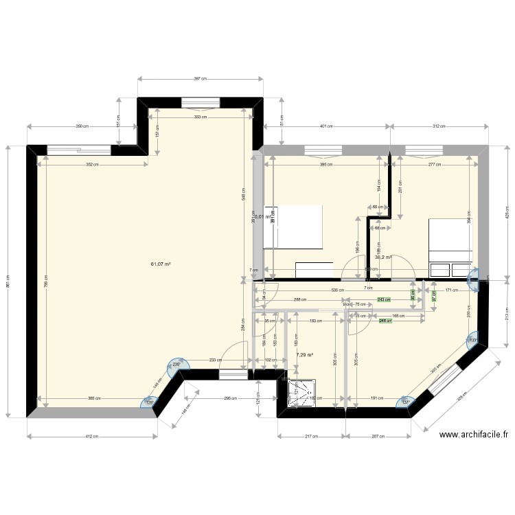 Ma Maison1. Plan de 4 pièces et 107 m2