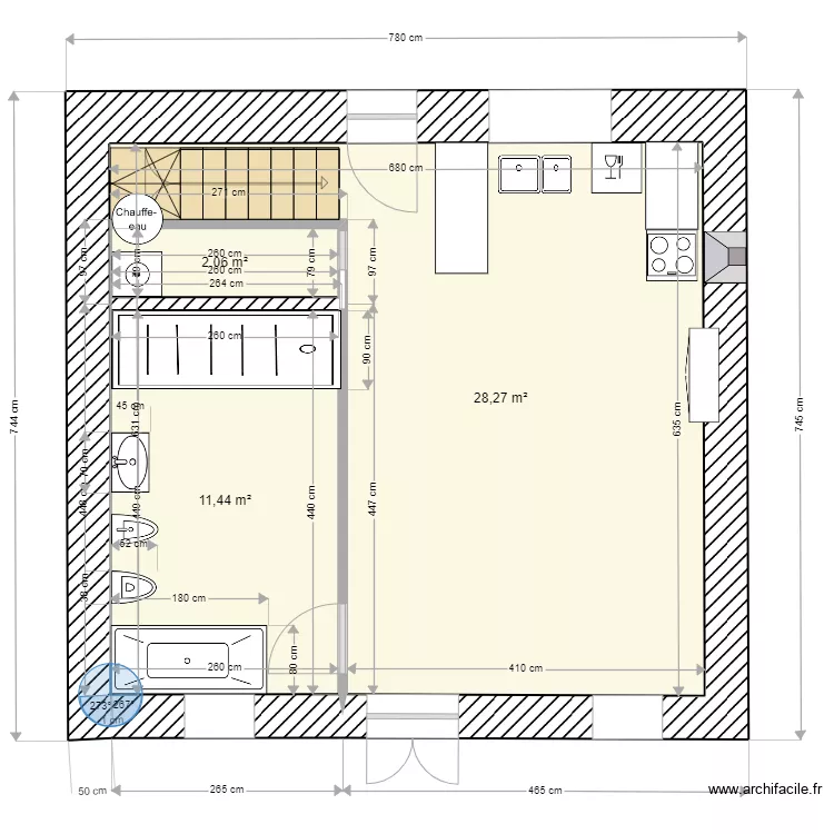 La Forge rez de chaussée sanitaires. Plan de La Forge rez de chaussée sanitaires. Plan de
